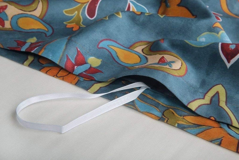 Eikei Home Damask Medallion Luxury Duvet Quilt Cover Boho Paisley Print Bedding Set 400 Thread Count Egyptian Cotton Sateen Vibrant Bohemian Pattern (Spanish Tile, Queen) - Image 4